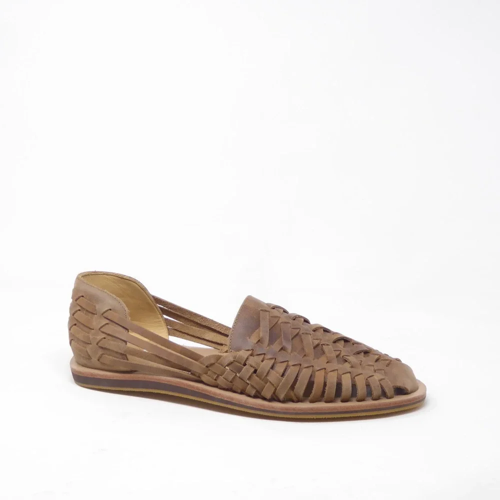 Nisolo Mens Huarache Sandals Brown Woven Leather Size 11.5